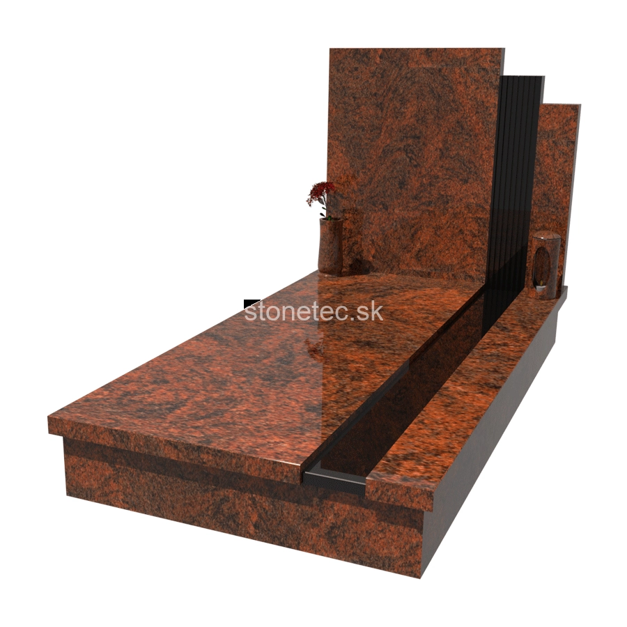 Jednohrob Medium J5 - Žula Multicolor Red